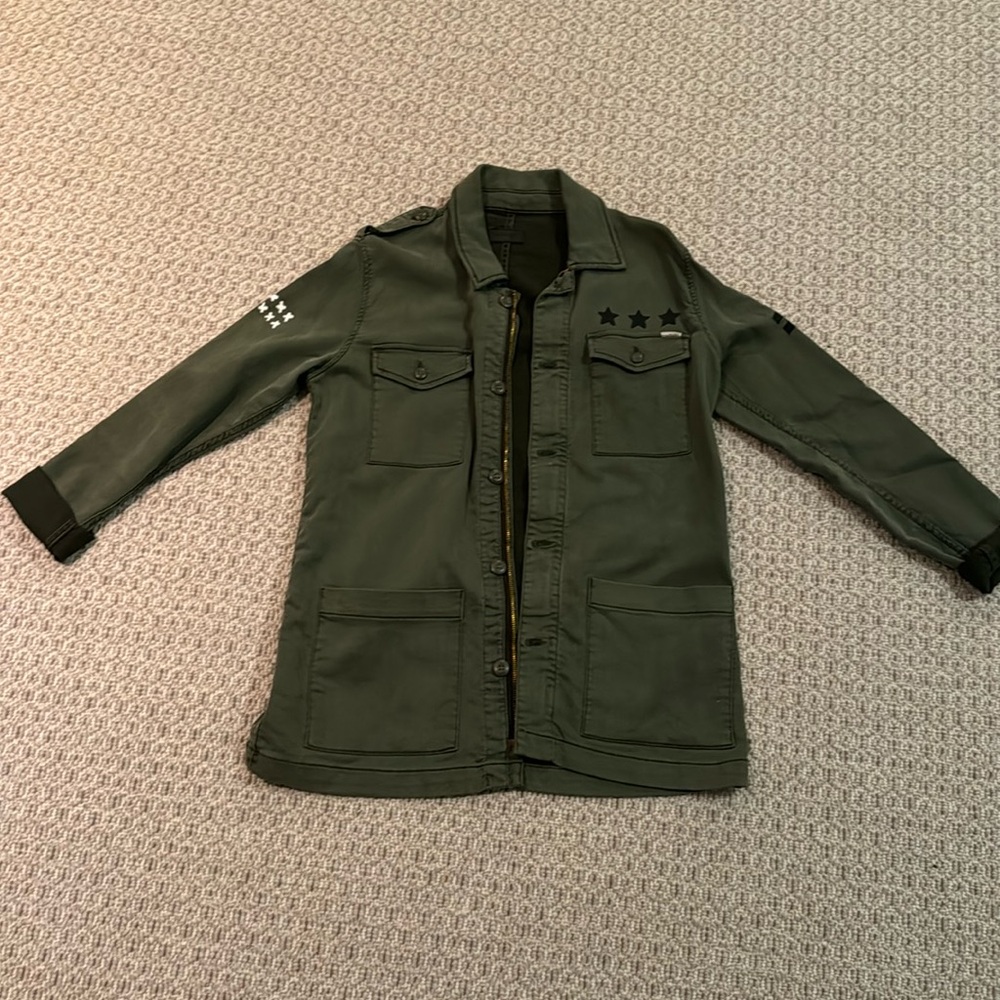 Never worn! Mother Denim army green light coat. Size Xsmall.